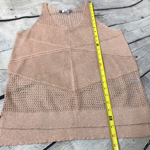 Jennifer Lopez M Rayon Blend Metallic Peach Vest - Picture 6 of 8
